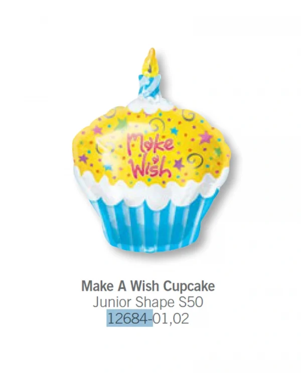 AB101 許願杯形蛋糕鋁膜氣球 Make A Wish Cupcake Balloon