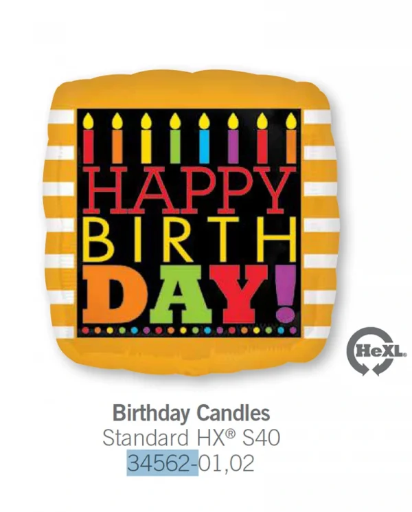 AB123 生日蠟燭鋁膜氣球 Birthday Candles Balloon