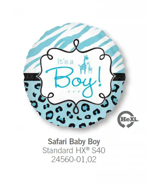 AA113 長頸鹿小男孩鋁膜氣球 Safari Baby Boy Balloon