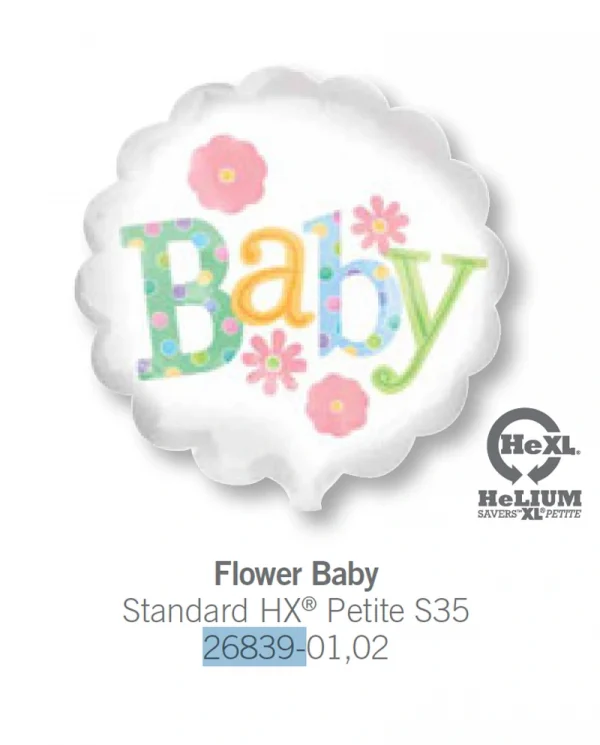 AA119 小孩與花鋁膜氣球 Flower Baby Balloon