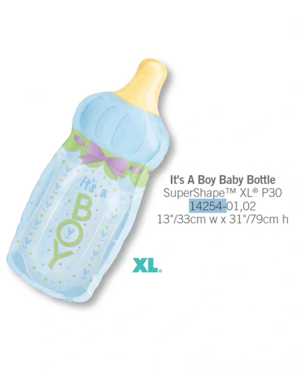 AA508 小男孩奶樽鋁膜氣球 Its A Boy Baby Bottle Balloon