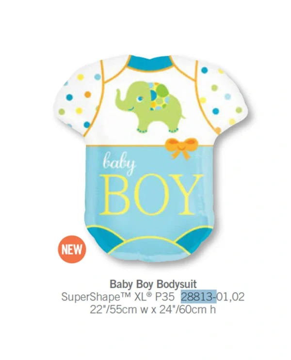 AA515 小男孩BB衫鋁膜氣球 Baby Boy Bodysuit Balloon