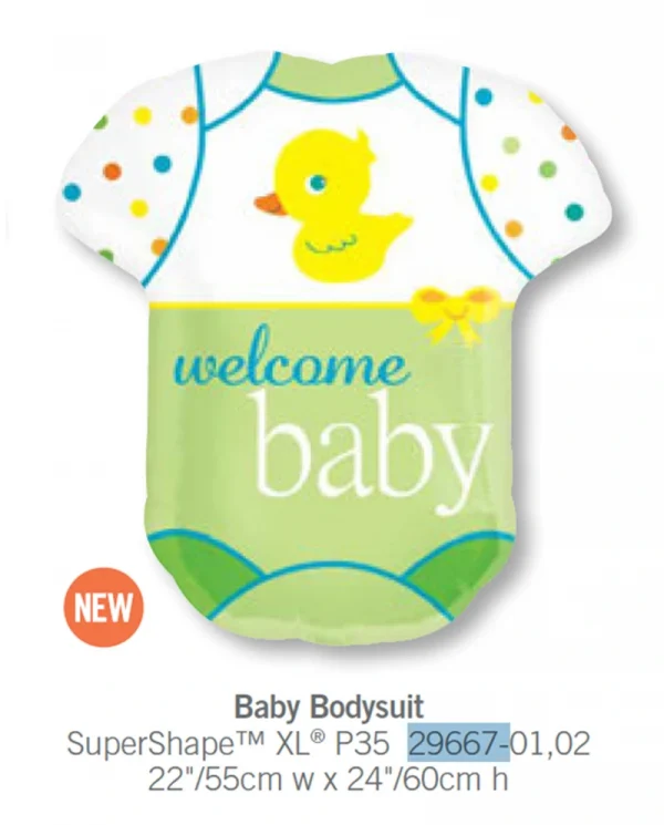 AA525 鴨仔BB衫鋁膜氣球 Baby Bodysuit Balloon