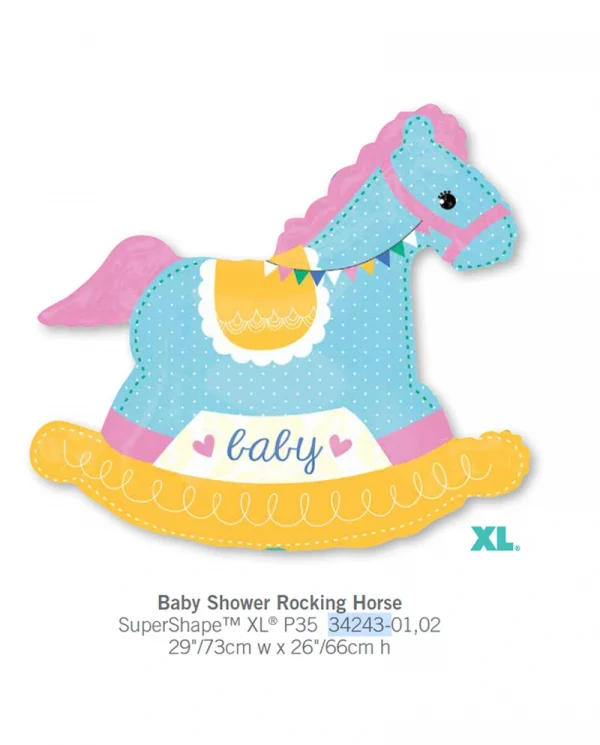 AA526 小孩木馬鋁膜氣球 Baby Rocking Horse Balloon