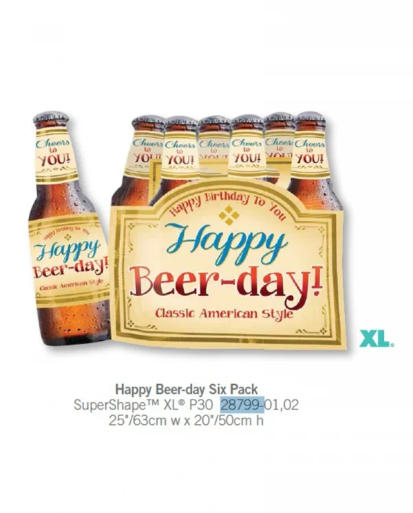 AD503 歡樂啤酒日鋁膜氣球 Happy Beer day Six Pack Balloon