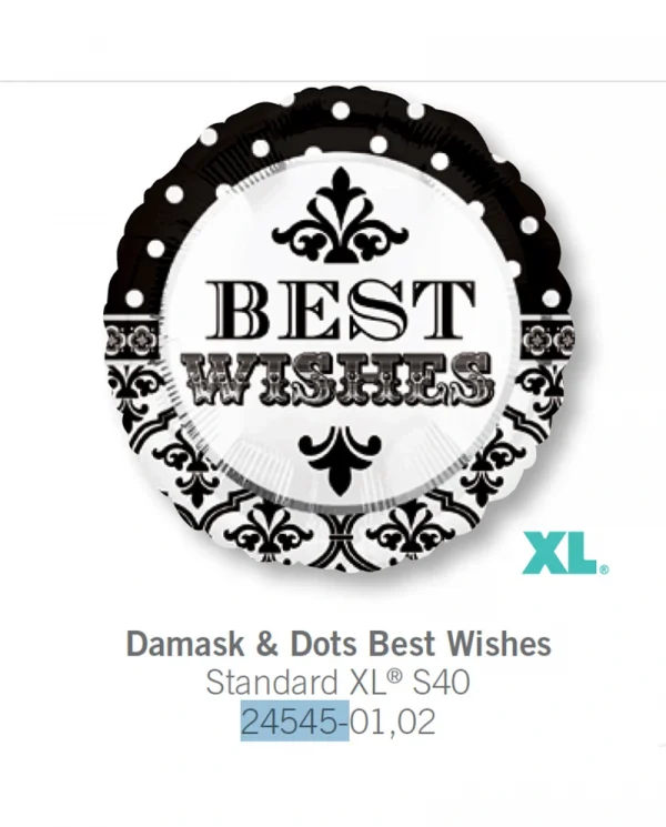 AE130 點紋祝福鋁膜氣球 Damask Dots Best Wishes Balloon