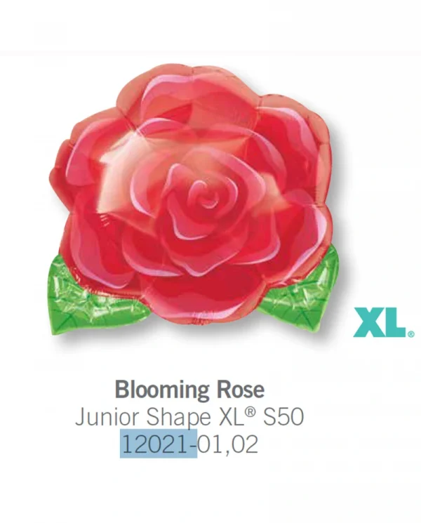 AE131 綻放紅玫瑰鋁膜氣球 Blooming Rose Balloon