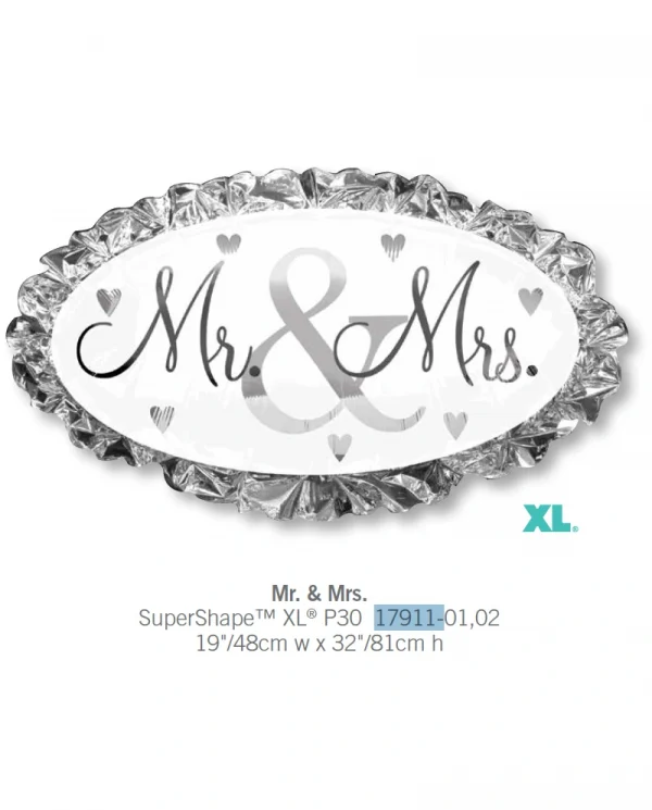 AE514 先生和太太鋁膜氣球 Mr. . Mrs Balloon