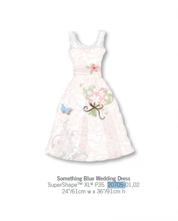 AE520 藍蝴蝶婚紗鋁膜氣球 Something Blue Wedding Dress Balloon