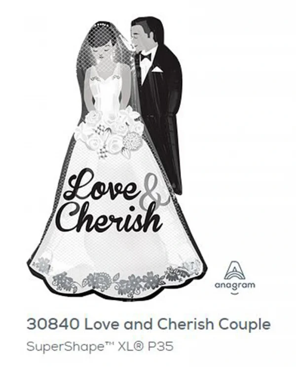 AE529 相愛夫妻鋁膜氣球 Love and Cherish Couple Balloon