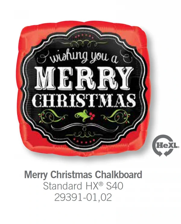 AK101 聖誕黑板鋁膜氣球 Merry Christmas Chalkboard Balloon