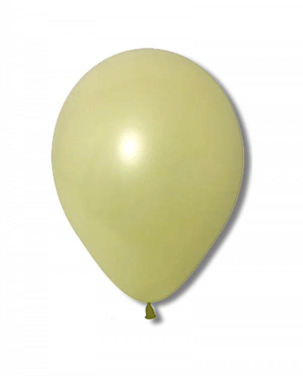 BC120 12 inch Yellow Matt Pastel Latex Balloon