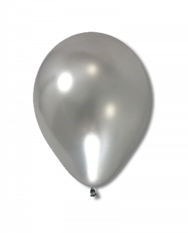BC481 12 inch Satin Silver Latex Balloon