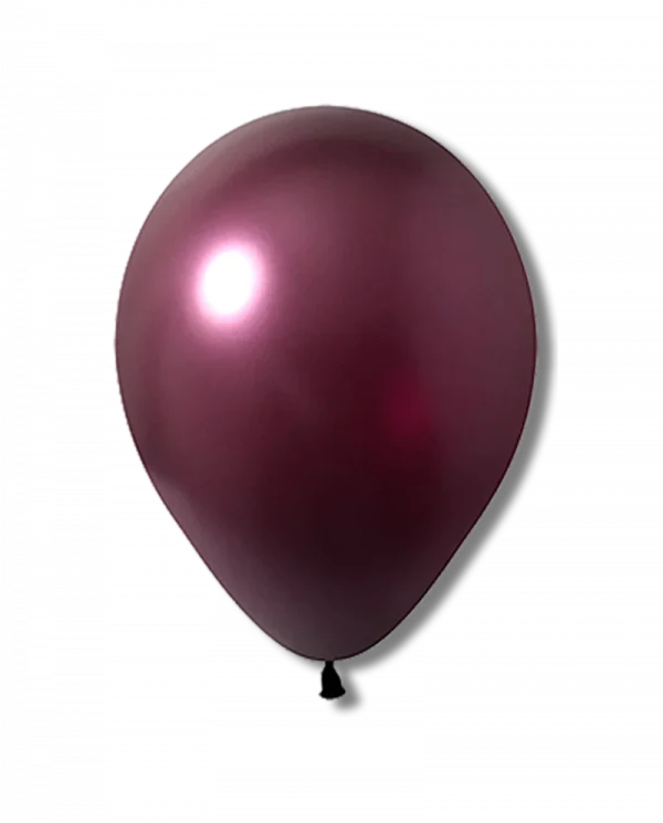 BC518 12 inch Metal Wine Red Latex Balloon