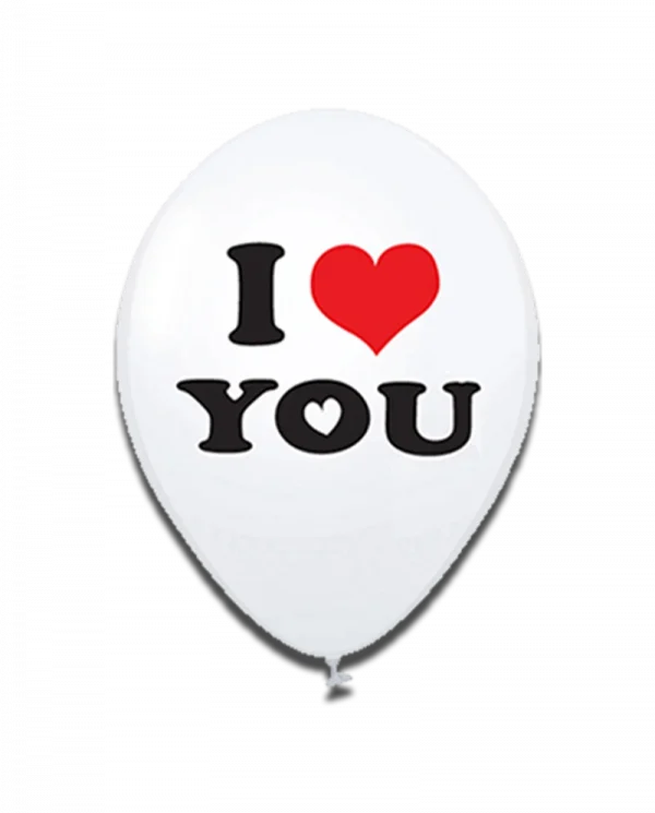 BC601 12 inch I LOVE YOU Latex Balloon