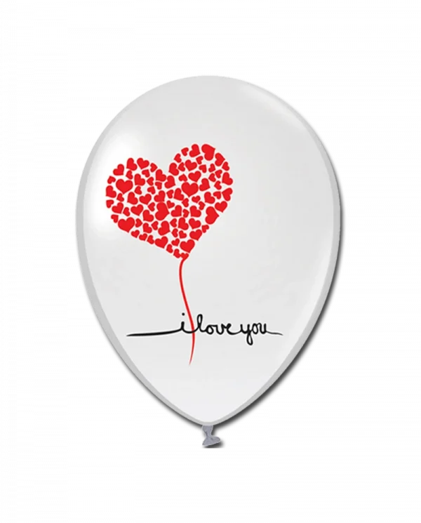 BC602 12 inch I LOVE YOU2 Latex Balloon