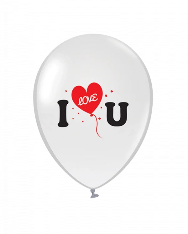 BC604 12 inch I LOVE YOU4 Latex Balloon