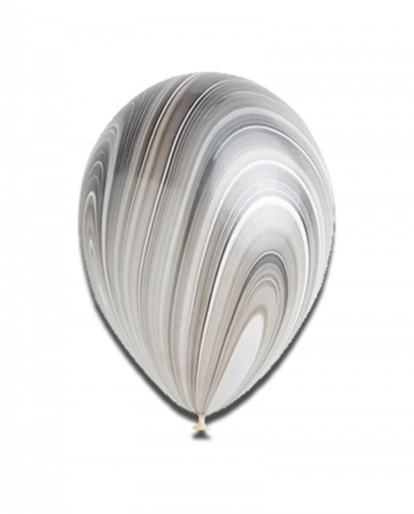 BC681 12 inch Agate Black Latex Balloon