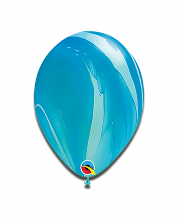 BC682 12 inch Agate Blue Latex Balloon