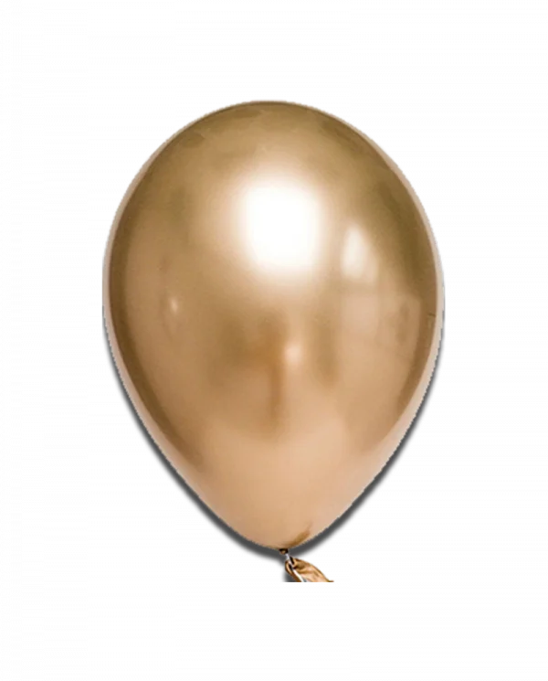 BC690 12 inch Chrome Gold Latex Balloon