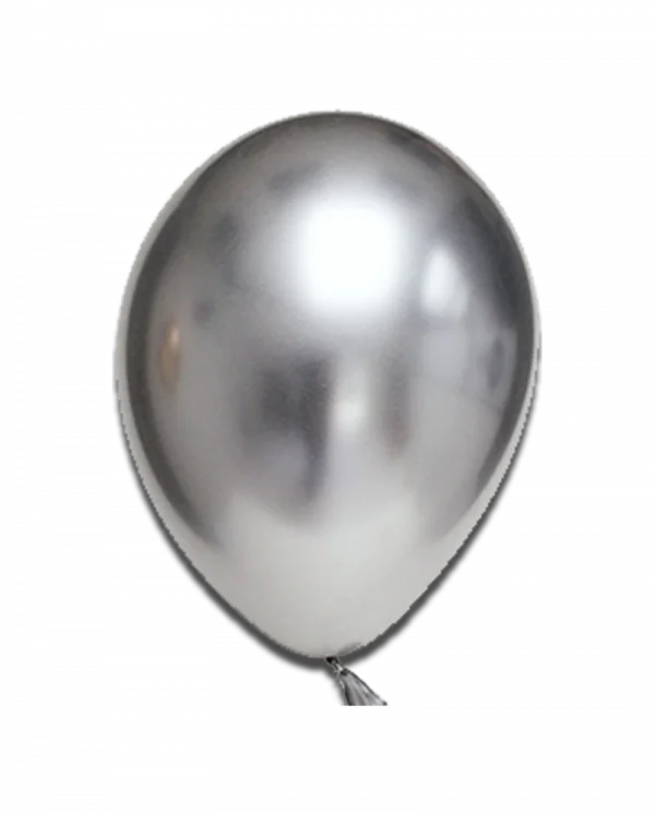 BC691 12 inch Chrome Silver Latex Balloon