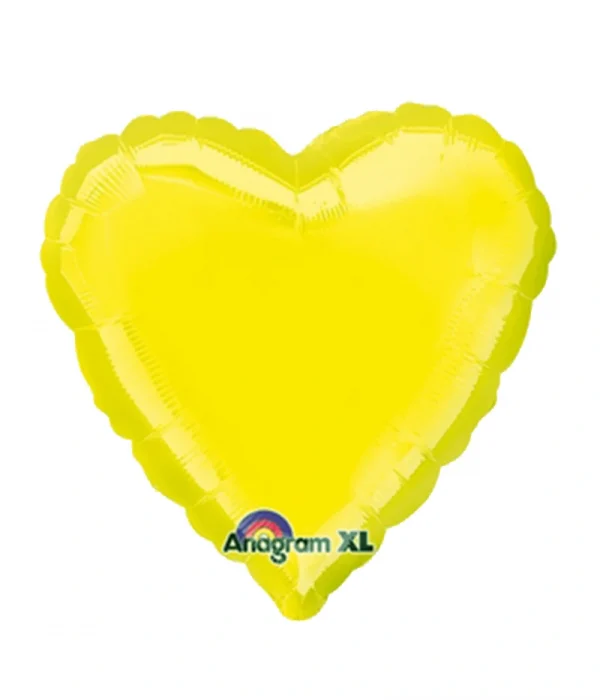 BE519 黃色心鋁膜氣球 Metallic Yellow Balloon