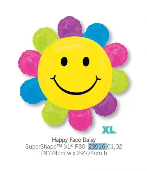 BL503 太陽花鋁膜氣球 Happy Face Daisy Balloon