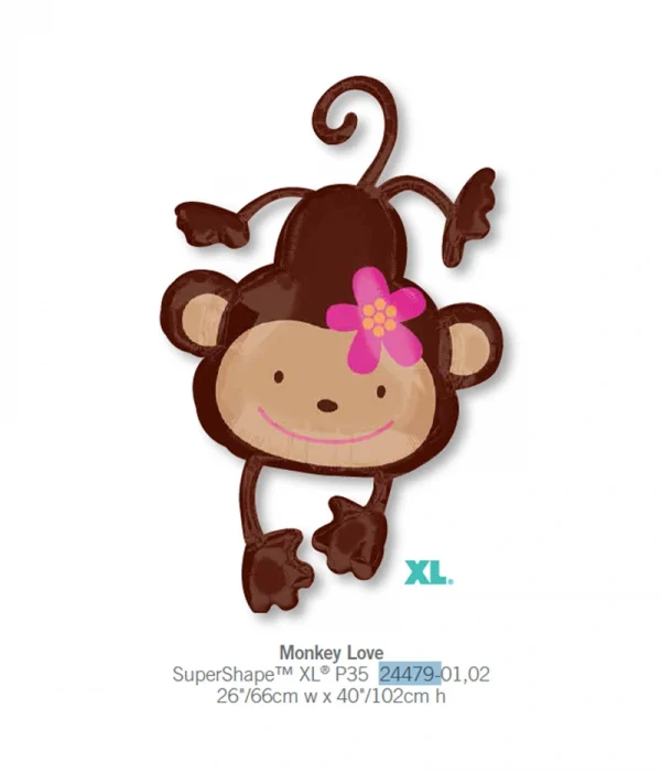 BL511 愛馬騮鋁膜氣球 Monkey Love Balloon
