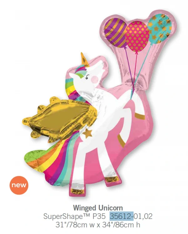 BL513 飛翔獨角獸鋁膜氣球 Winged Unicorn Balloon