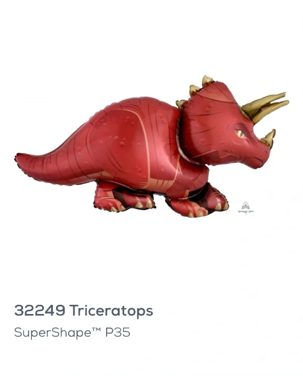 BL520 紅色三角龍鋁膜氣球 Triceratops Balloon
