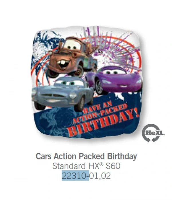 CB105 車王生日組鋁膜氣球 Cars Action Packed Birthday Balloon