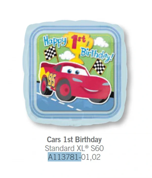 CB110 一歲小麥昆鋁膜氣球 Cars 1st Birthday Balloon