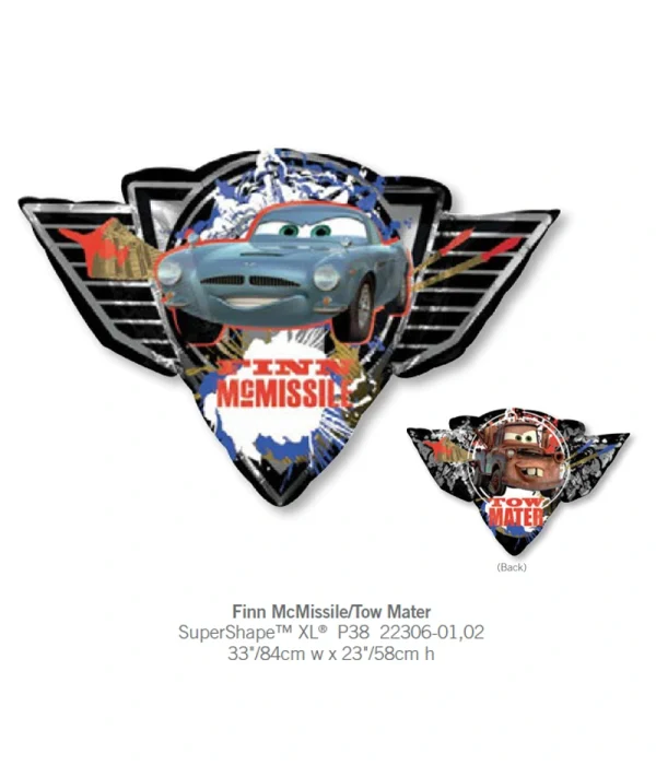 CB504 反斗車王徽章鋁膜氣球 Finn McMissile Tow Mater Balloon