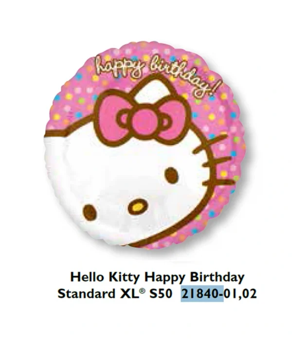 CD108 Hello Kitty 生日波點鋁膜氣球 Hello Kitty Happy Birthday Balloon