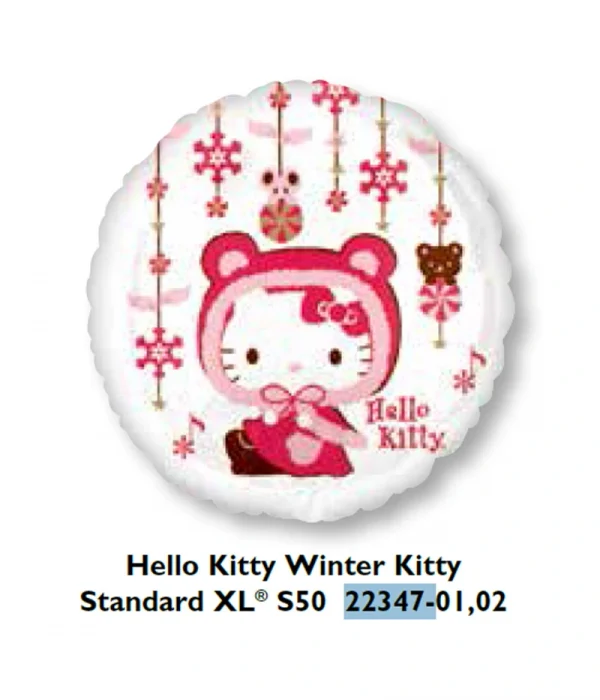 CD110 Hello Kitty 冬日鋁膜氣球 Hello Kitty Winter Kitty Balloon