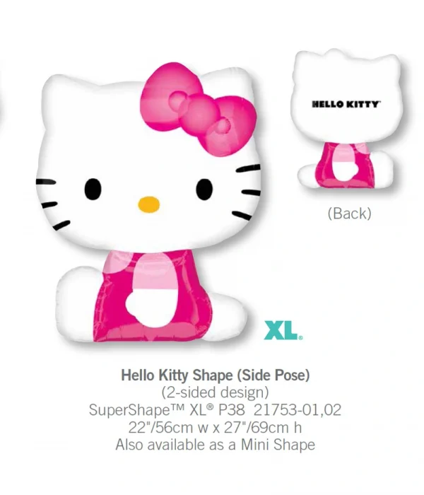 CD502 Hello Kitty 側座鋁膜氣球 Hello Kitty Shape Side Pose Balloon