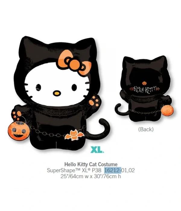 CD507 Hello Kitty 萬聖節鋁膜氣球 Hello Kitty Cat Costume Balloon