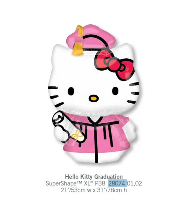 CD508 Hello Kitty 畢業鋁膜氣球 Hello Kitty Graduation Balloon