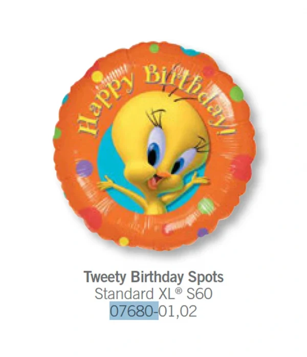 CE105 生日翠兒鋁膜氣球 Tweety Birthday Spots Balloon