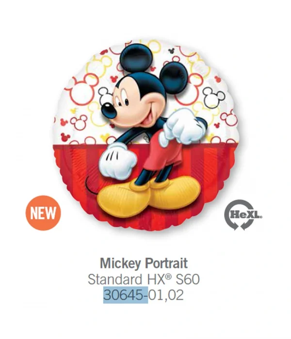 CF120 紅白米奇鋁膜氣球 Mickey Portrait Balloon