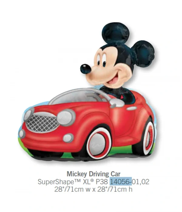 CF505 米奇車鋁膜氣球 Mickey Driving Car Balloon