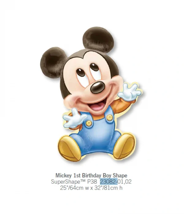 CF509 大米奇BB鋁膜氣球 Mickey 1st Birthday Boy Shape Balloon