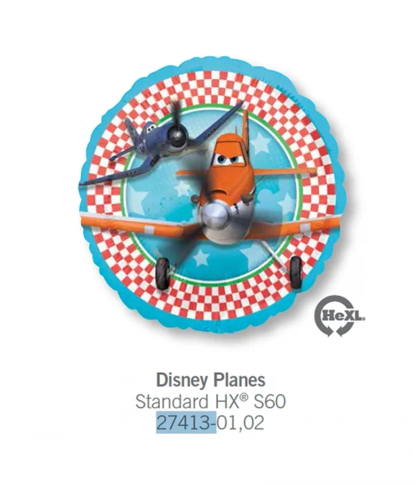 CL101 橙白格德仔鋁膜氣球 Disney Planes Balloon