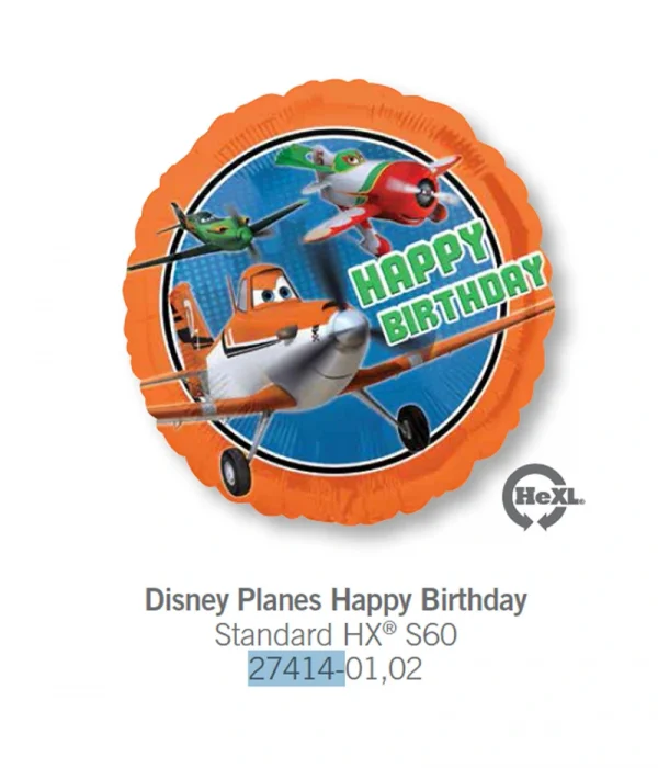 CL102 生日德仔鋁膜氣球 Disney Planes Happy Birthday Balloon