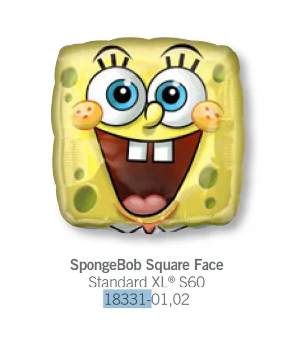 CM104 方面海綿寶寶鋁膜氣球 SpongeBob Square Face Balloon