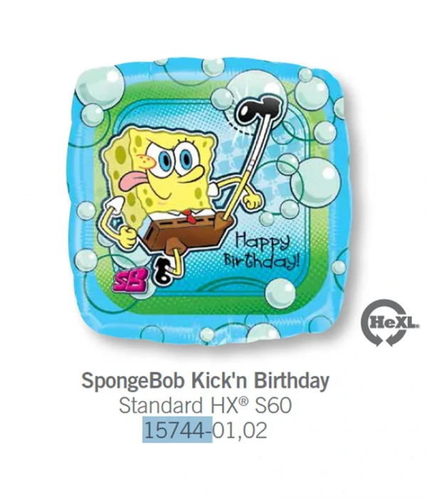 CM105 海綿寶寶飛踢鋁膜氣球 SpongeBob Kickn Birthday Balloon