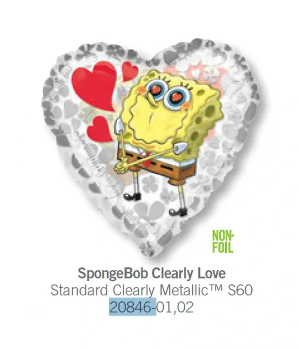 CM109 心心海綿寶寶鋁膜氣球 SpongeBob Clearly Love Balloon
