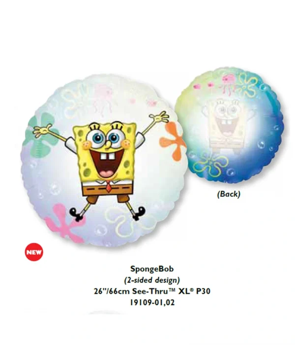 CM503 透明海綿寶寶鋁膜氣球 SpongeBob Balloon
