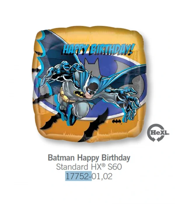CP101 生日蝙蝠俠鋁膜氣球 Batman Happy Birthday Balloon