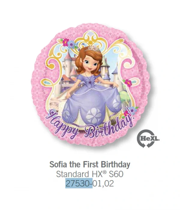 CQ102 生日蘇菲亞鋁膜氣球 Sofia the First Birthday Balloon